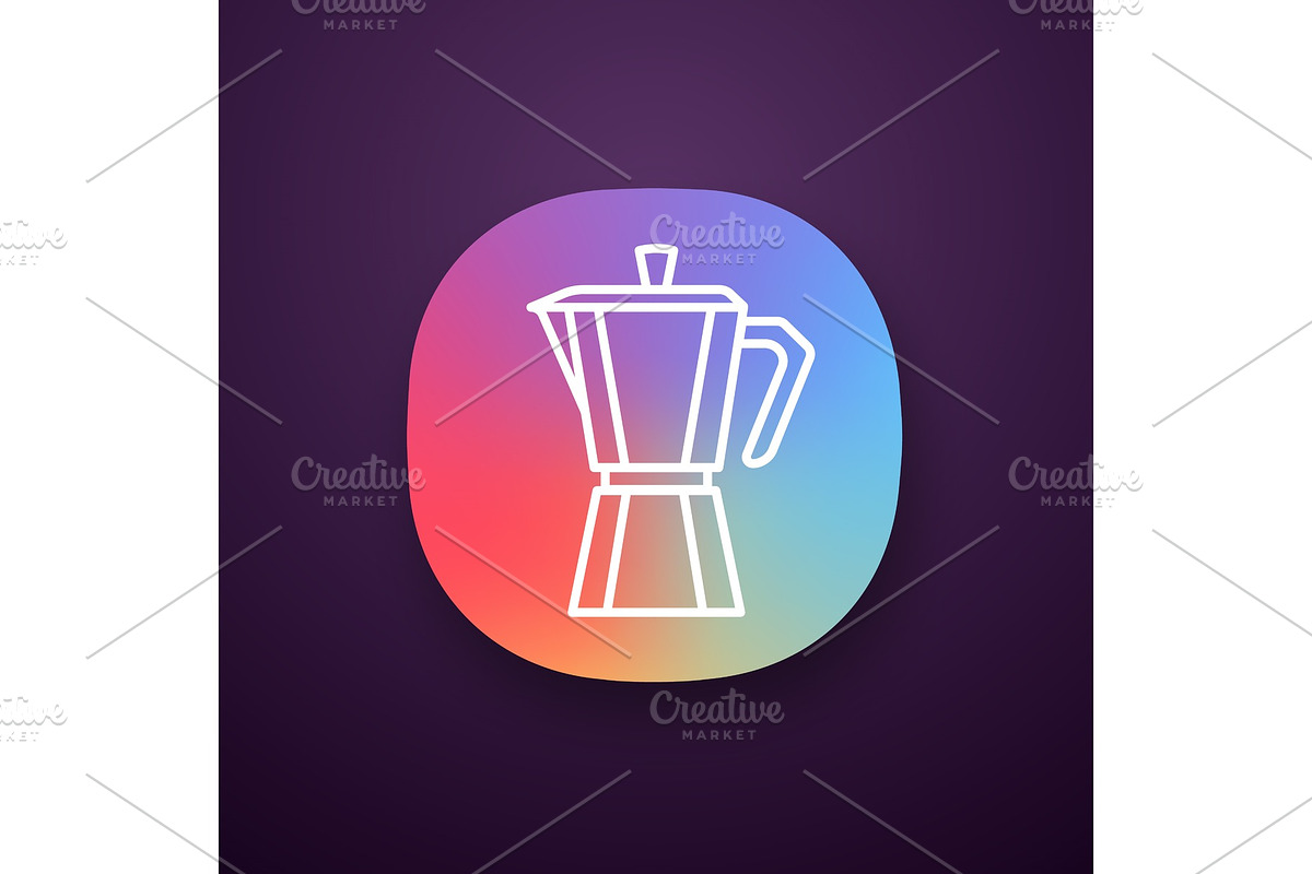 Stove top coffee maker app icon in Icons - product preview 8