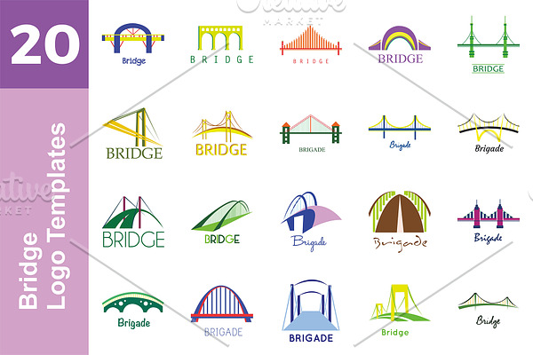 20 Logo Bridge Templates Bundle