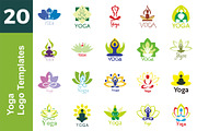 20 Logo Yoga Templates Bundle