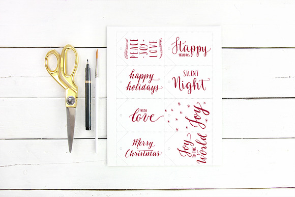 Holiday Printable Gift Tags, 01 in Illustrations - product preview 5