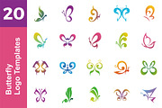 20 Logo Butterfly Templates Bundle
