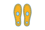 Orthopedic insoles color icon