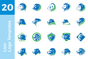 20 Logo Lion Templates Bundle