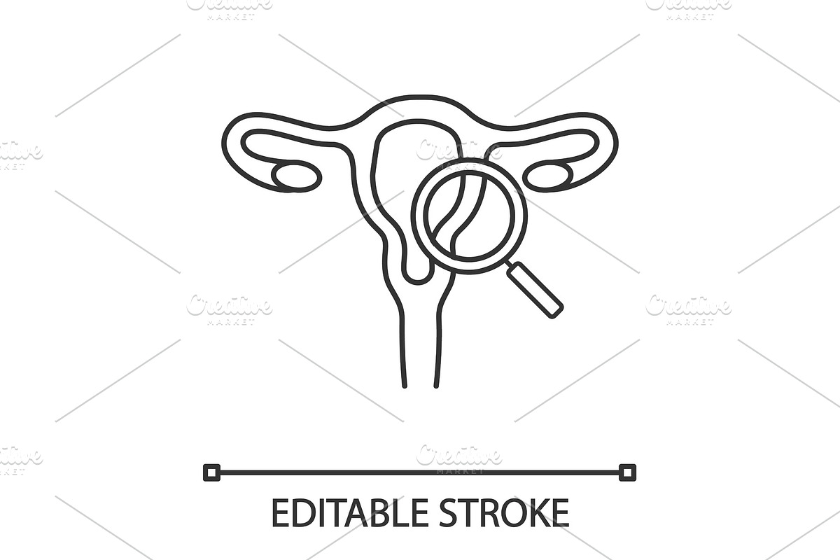 Gynecological exam linear icon in Icons - product preview 8