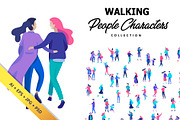 Walking people collection 