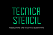 Tecnica Stencil Font Family