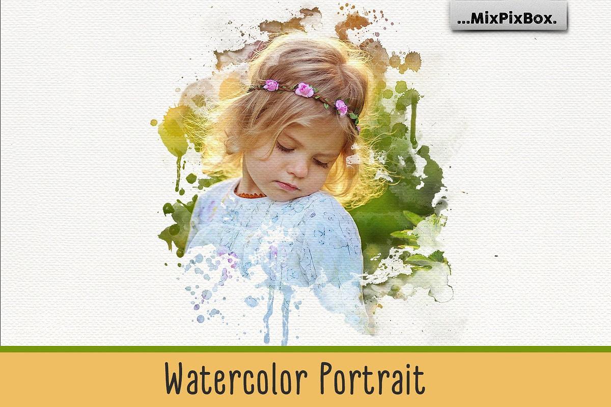 Watercolor Portrait Photo Masks in Photoshop Layer Styles - product preview 8