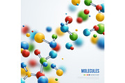 Colorful 3d molecules