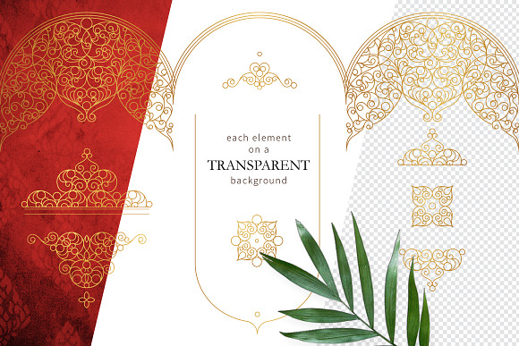 3.Gold Elements For Trifold Brochure in Illustrations - product preview 5