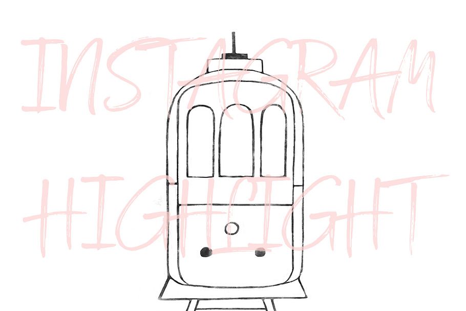 Lisbon Portugal Tram Instagram Icon in Icons - product preview 8