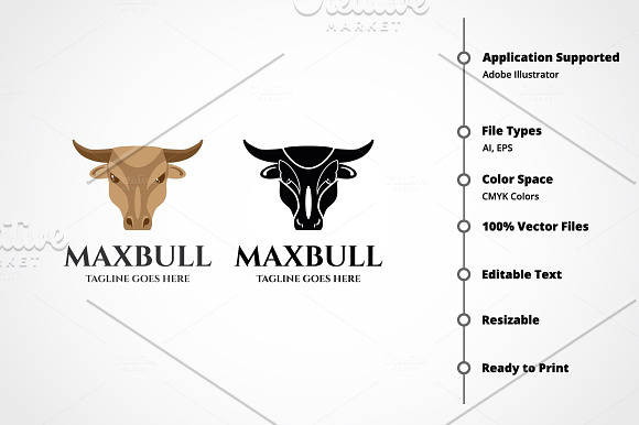 Maxbull Logo in Logo Templates - product preview 6