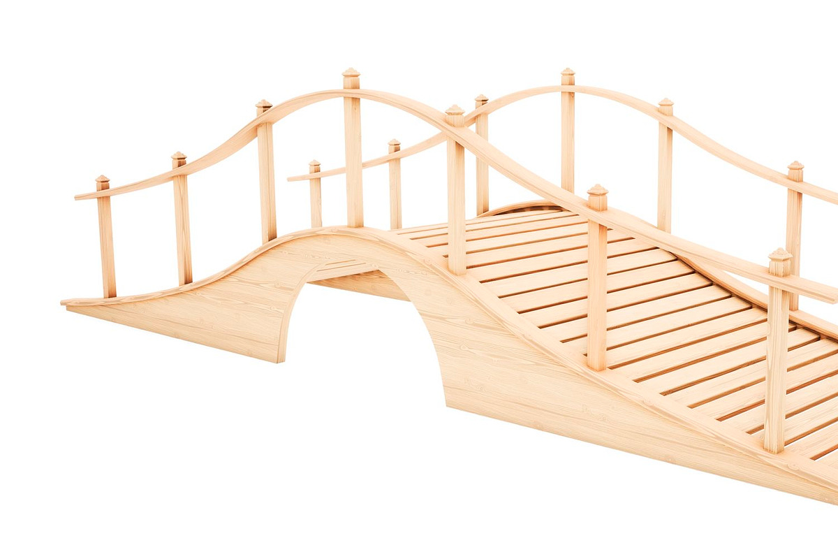 Lowpoly model wooden bridge in Architecture - product preview 8