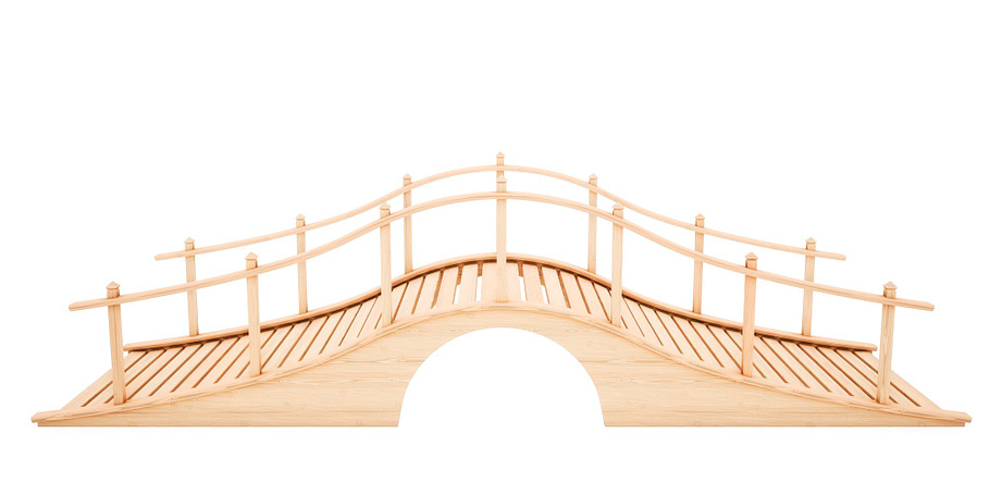Lowpoly model wooden bridge in Architecture - product preview 1