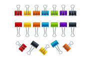 Realistic 3d Detailed Binder Clips