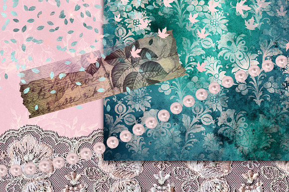Blush and Teal Graphics Set in Illustrations - product preview 1