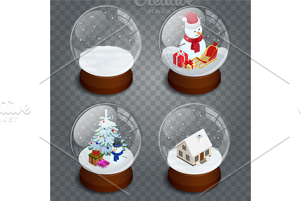 Isometric Christmas transparent