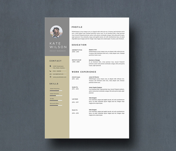 Resume Template + References Pages in Resume Templates - product preview 1