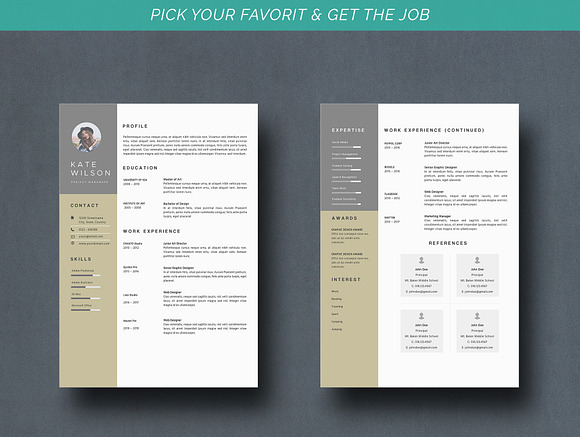 Resume Template + References Pages in Resume Templates - product preview 3