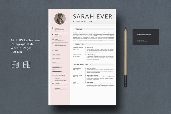 Resume Template 4 pages