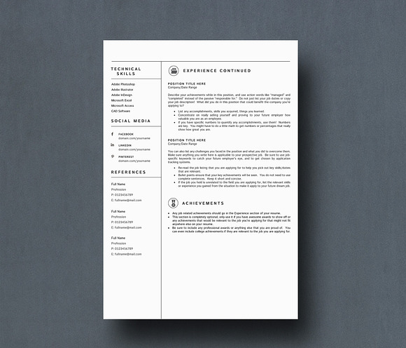 Resume/ CV Template in Resume Templates - product preview 2