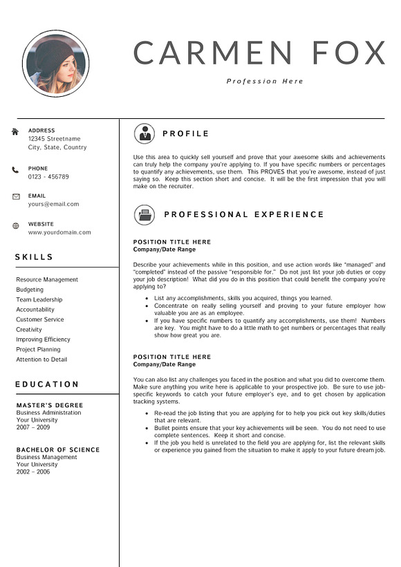 Resume/ CV Template in Resume Templates - product preview 3
