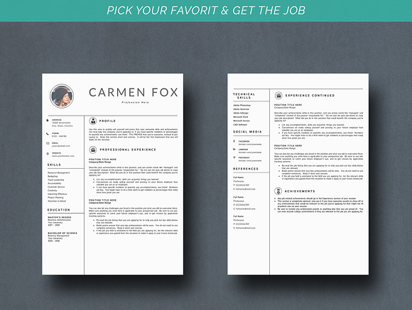 Resume/ CV Template in Resume Templates - product preview 4