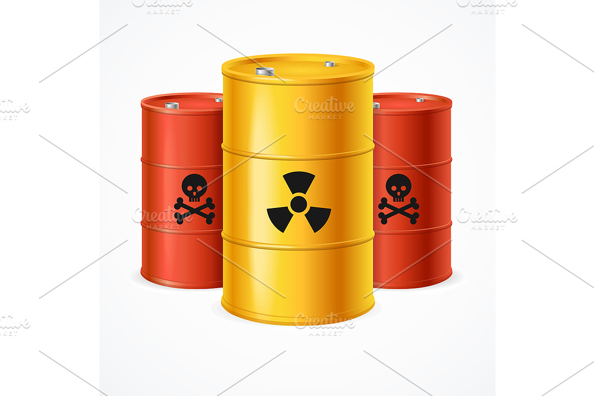 Realistic Radioactive Waste Barrels  in Objects - product preview 8