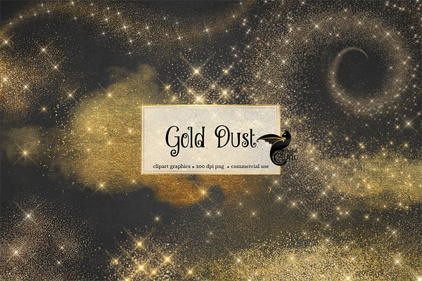 Gold Dust Clipart Overlays