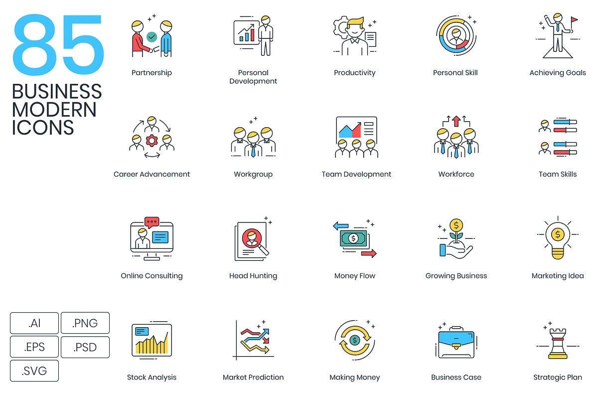 85 Modern Business Icons in Modern Icons - product preview 8