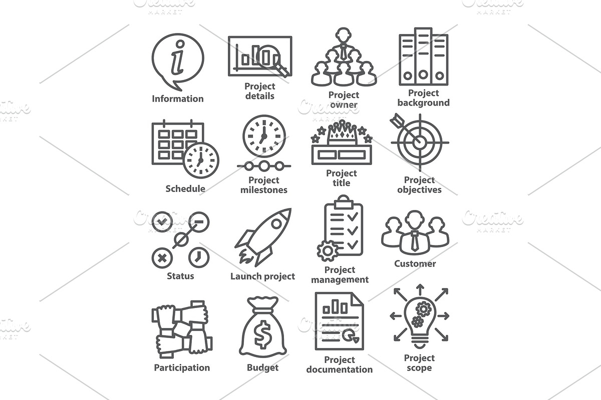 Business management line icons Pack in Illustrations - product preview 8