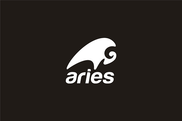 Aries Bighorn Ram Silhouette Logo Creative Logo Templates