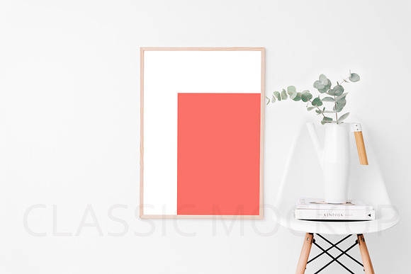 Large clean wooden frame mockup.PSD in Print Mockups - product preview 2