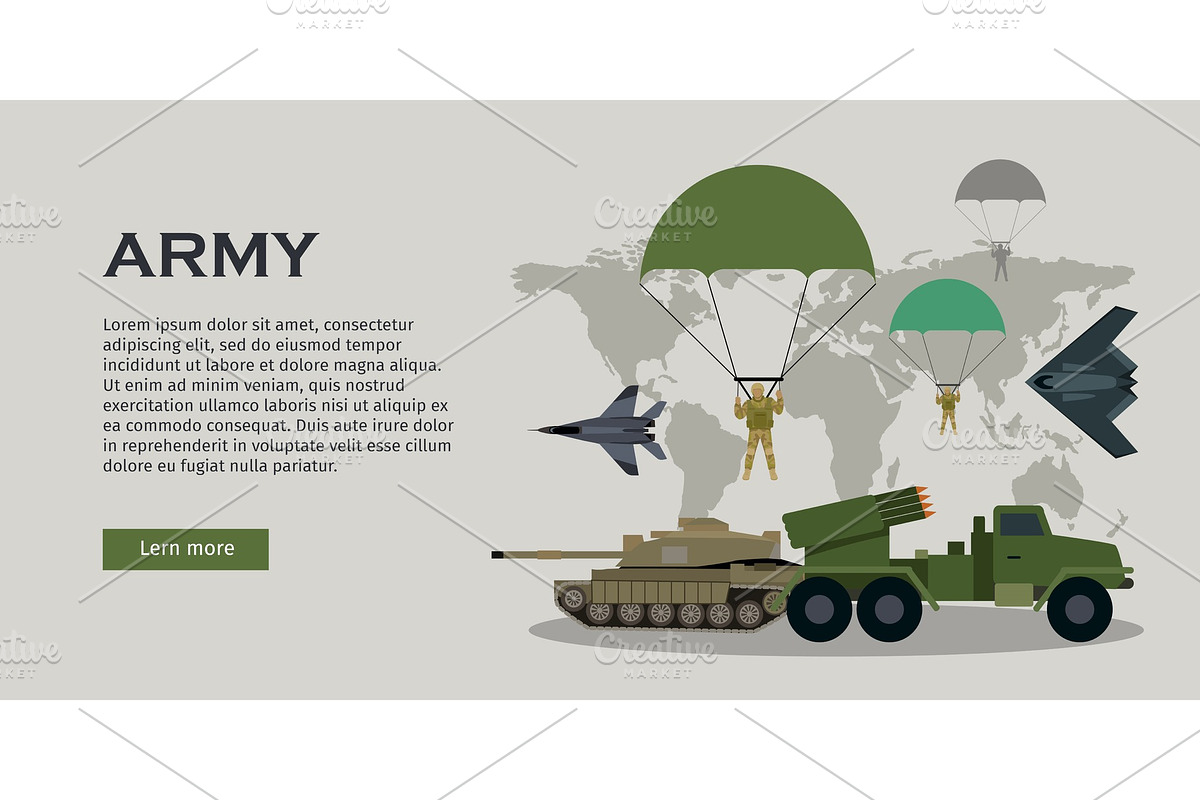 Armed Forces Vector Concept in Flat in Illustrations - product preview 8