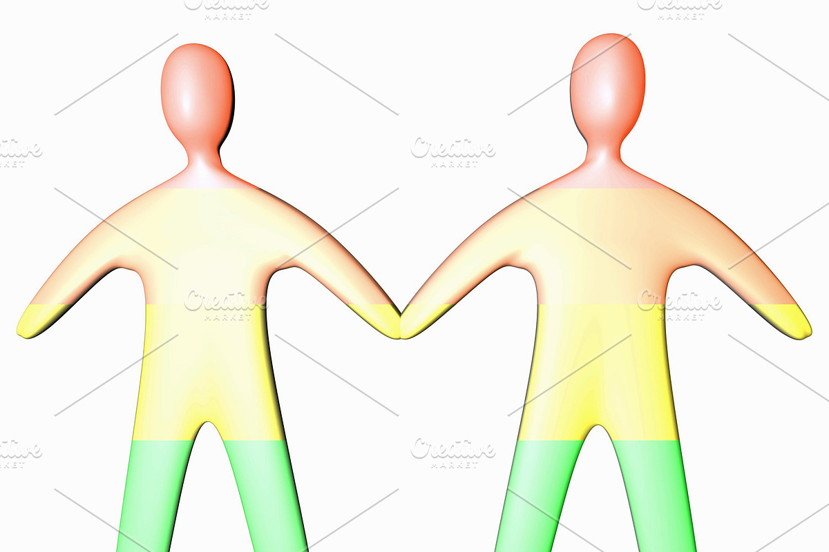 gay couple 3d illustration rainbow c in Illustrations - product preview 8