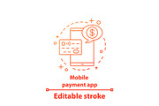 Mobile payment app concept icon
