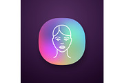 Woman face app icon