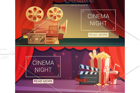 Cinema Cartoon Set in Illustrations - product preview 4