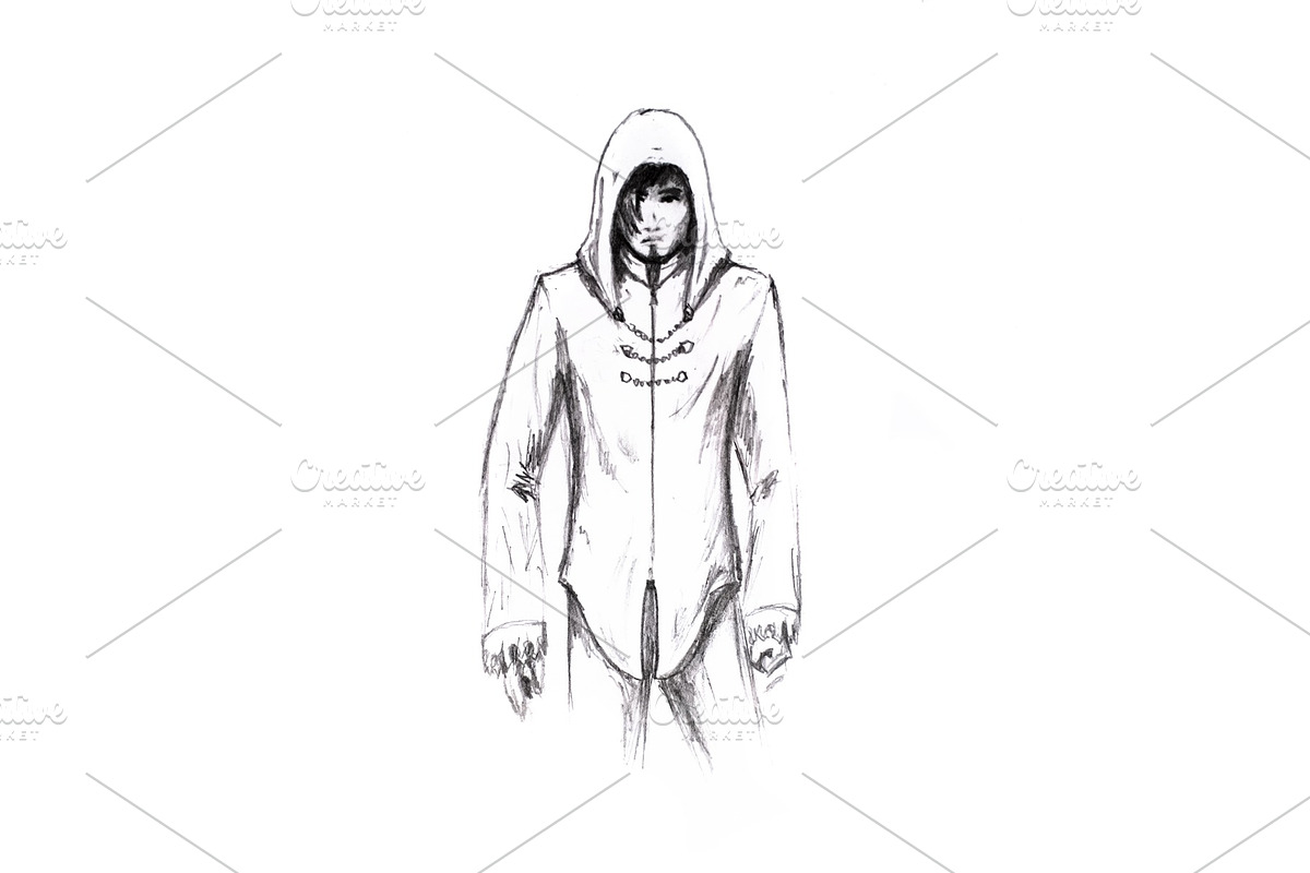 A man in clothes with a hood. Figure in Illustrations - product preview 8
