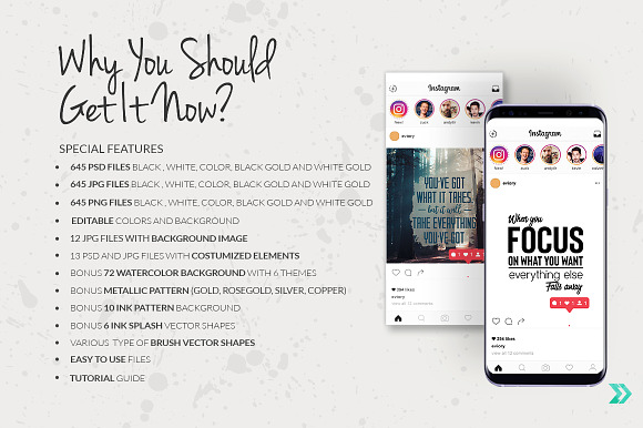 645 Essential Social Media Quotes in Instagram Templates - product preview 22