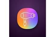 Hair dryer app icon