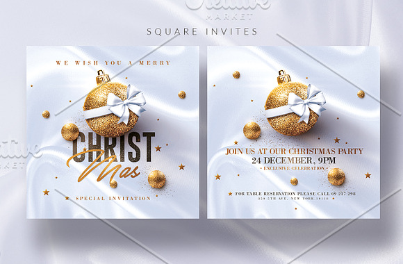 Christmas Invitations & Flyer  in Templates - product preview 1