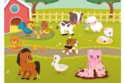 Baby Farm Animals PNG Clipart