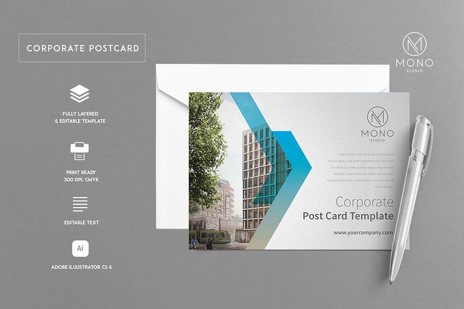 Corporate Postcard 1 in Postcard Templates - product preview 8