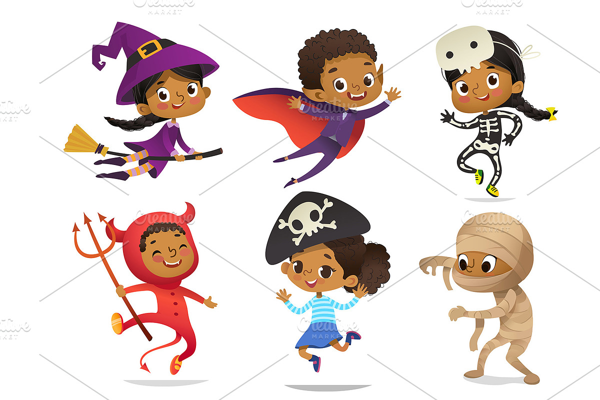 Halloween African American Kids in Illustrations - product preview 8