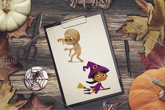 Halloween African American Kids in Illustrations - product preview 1