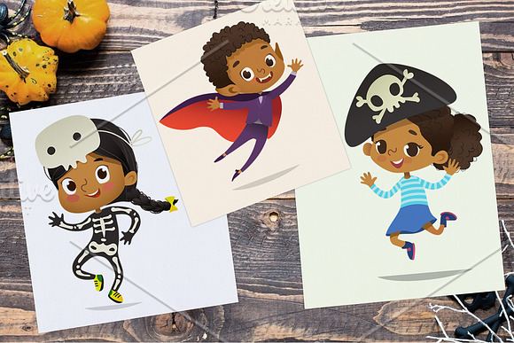 Halloween African American Kids in Illustrations - product preview 2