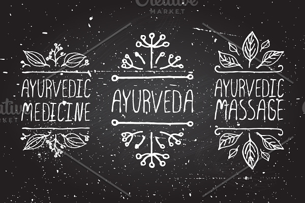 Ayurveda - Hand-sketched elements