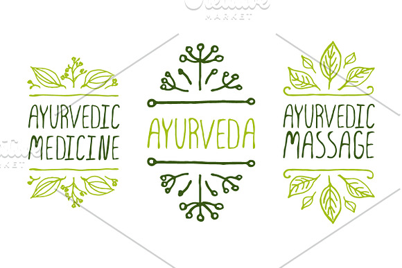 Ayurveda - Hand-sketched elements in Illustrations - product preview 1