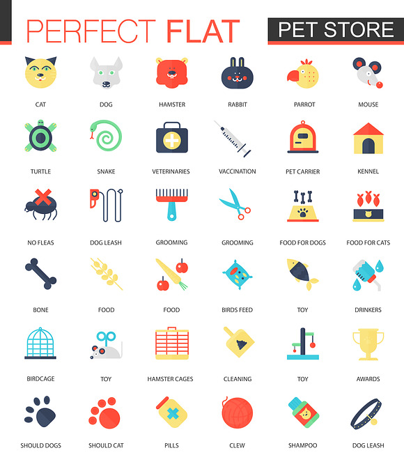180 flat classic icons in Cute Icons - product preview 1