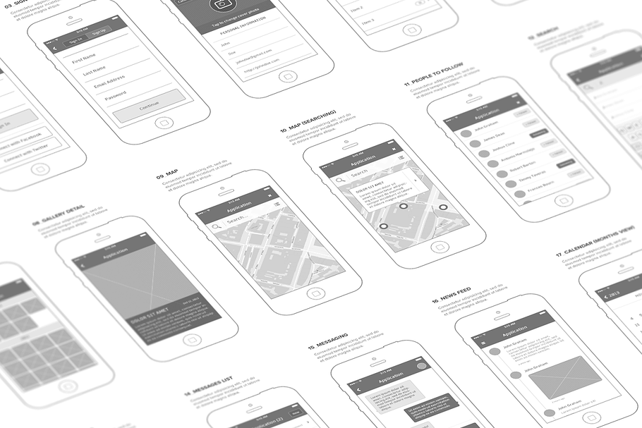 Mobl Wireframe Kit in Wireframe Kits - product preview 8